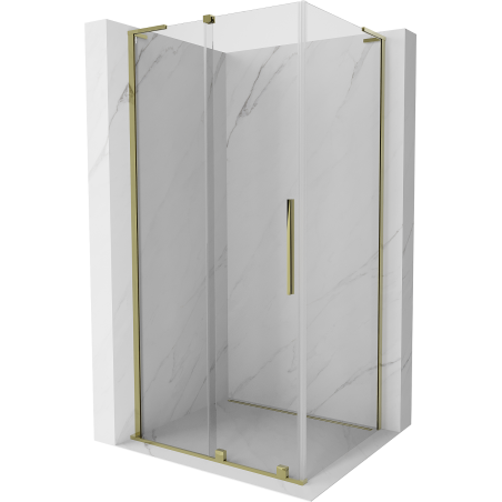 Mexen Velar L stumdomas dušo kabinas 100 x 75 cm, skaidrus, auksinis - 871-100-075-03-50