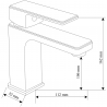 Mexen Mino DQ45 vonios komplektas, juodas - 72403DQ45-70