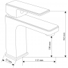 Mexen Mino R45 vonios komplektas, juodas - 72403R45-70
