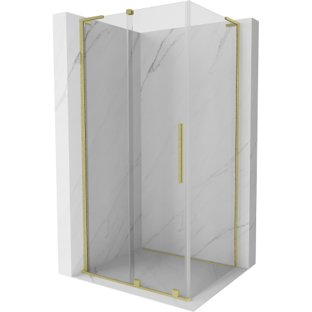 Mexen Velar L stumdomos dušo kabina 90 x 85 cm, skaidri, šlifuotas auksinis - 871-090-085-03-55