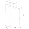 Mexen Mino R45 vonios komplektas, juodas - 72413R45-70