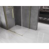 Mexen Velar L stumtis dušo kabina 100 x 90 cm, permatomas, šlifuotas auksas - 871-100-090-03-55
