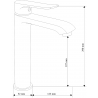 Mexen Pecos DS75 vonios komplektas, Chromo - 72713DS75-00