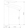 Mexen Pecos DF05 vonios komplektas, Juoda - 72713DF05-70