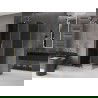 Mexen Velar L stumdomasis dušo kabina 100 x 70 cm, grafitas, šlifuotas auksu - 871-100-070-43-55