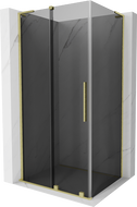 Mexen Velar L 110 x 75 cm slankiojamasis dušo kabinas, grafitas, šlifuotas auksas - 871-110-075-43-55