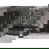 Mexen Velar L stumdomas dušo kabinas 110 x 85 cm, grafitas, šlifuotas auksas - 871-110-085-43-55