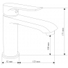 Mexen Pecos R05 vonios rinkinys, juodas - 72703R05-70