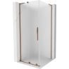 Mexen Velar L stumdomasis dušo kabinas 100 x 100 cm, matinis, rožinis auksas - 871-100-100-33-60
