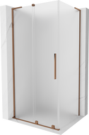 Mexen Velar L 90 x 80 cm stumdomas dušo kabina, matinė, rožinis auksas - 871-090-080-33-60