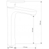 Mexen Kama DS75 vonios komplektas, Juoda - 72513DS75-70