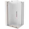 Mexen Velar L stumdomosios dušo durys 110 x 75 cm, matinės, rožinis auksas - 871-110-075-33-60