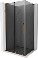 Mexen Velar L stumdomas dušo kabinas 120 x 70 cm, grafitas, rožinis auksas - 871-120-070-43-60