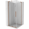 Mexen Velar L stumdoma dušo kabina 90 x 90 cm, skaidri, šlifuotas varis - 871-090-090-03-65