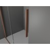 Mexen Velar L stumdoma dušo kabina 90 x 90 cm, skaidri, šlifuotas varis - 871-090-090-03-65