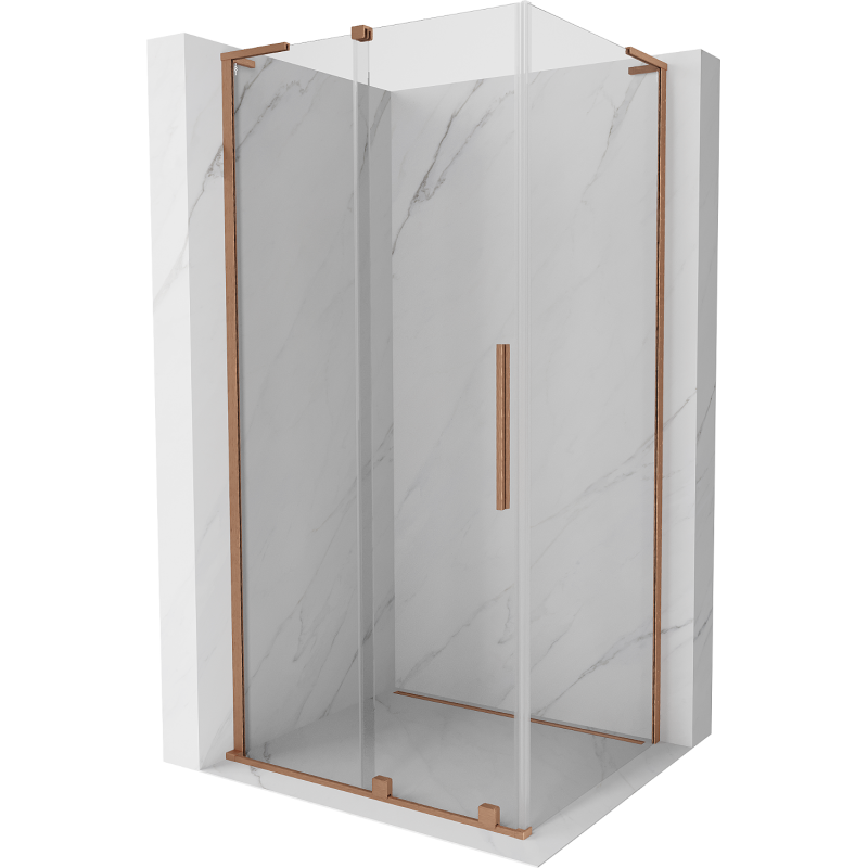 Mexen Velar L stumdomos dušo durys 100 x 85 cm, skaidrios, šlifuota varis - 871-100-085-03-65