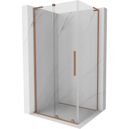 Mexen Velar L stumdomos dušo durys 100 x 85 cm, skaidrios, šlifuota varis - 871-100-085-03-65