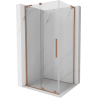 Mexen Velar L stumdomos dušo durys 100 x 85 cm, skaidrios, šlifuota varis - 871-100-085-03-65