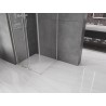 Mexen Velar L stumena dušo kabina 100 x 100 cm, permatoma, šepečiu nikeliuota - 871-100-100-03-97