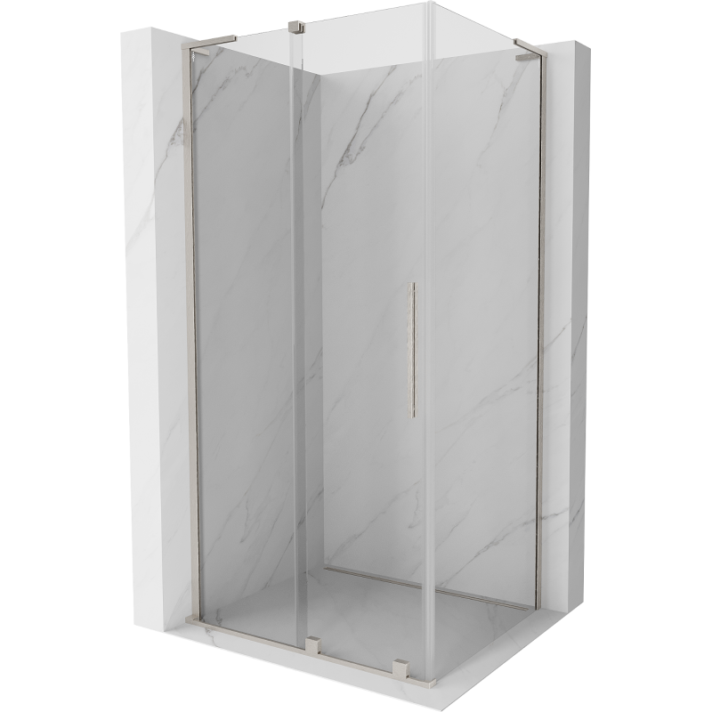 Mexen Velar L stumdomas dušo kabinas 100 x 85 cm, skaidrus, šlifuotas nikelis - 871-100-085-03-97