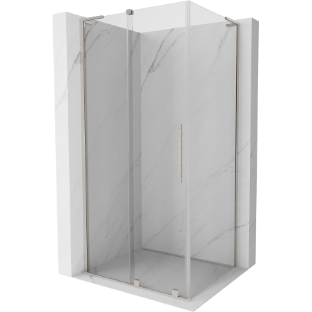Mexen Velar L stumdomas dušo kabinas 100 x 85 cm, skaidrus, šlifuotas nikelis - 871-100-085-03-97