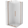 Mexen Velar L slankiojamoji dušo kabina 90 x 90 cm, matinė, šepečiu valcuota varis - 871-090-090-33-65