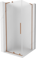 Mexen Velar L stumdančioji dušo kabina 110 x 110 cm, matinis, valcuotas varis - 871-110-110-33-65