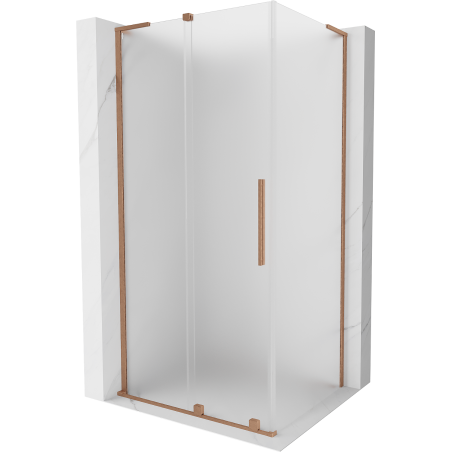 Mexen Velar L stumdomas dušo kabinas 110 x 70 cm, matinė, šepečiu šlifuotas varis - 871-110-070-33-65