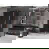 Mexen Velar L stumdomoji dušo kabina 110 x 90 cm, grafitas, šepečiu valyta varinė - 871-110-090-43-65