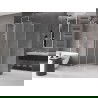 Mexen Velar L stumdomų durų dušo kabina 100 x 100 cm, matinė, šlifuotas nikelis - 871-100-100-33-97