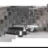 Mexen Velar L stumdomų durų dušo kabina 100 x 100 cm, matinė, šlifuotas nikelis - 871-100-100-33-97
