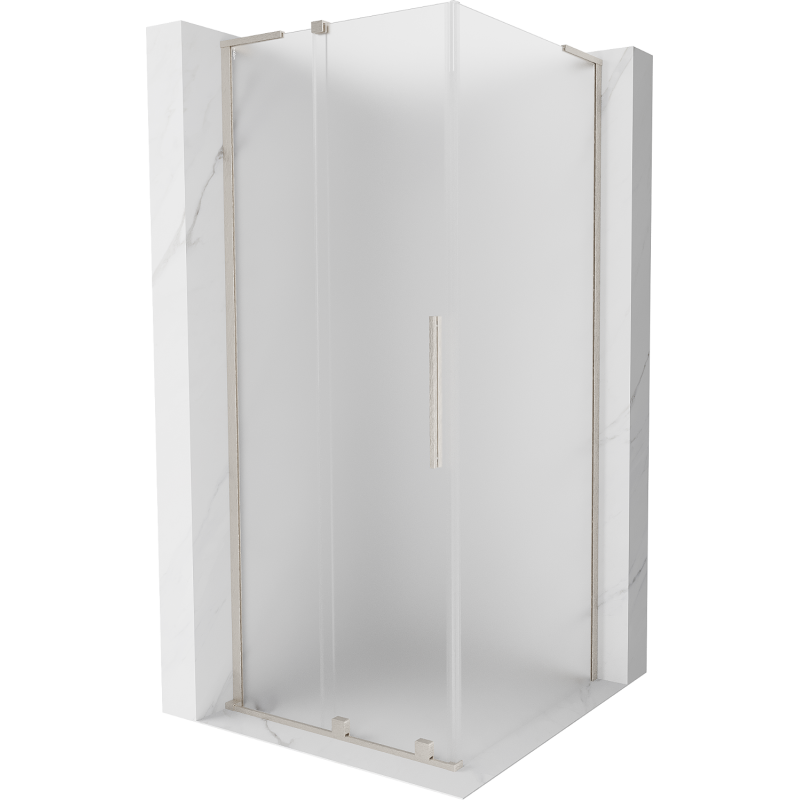 Mexen Velar L slankiojanti dušo kabina 120 x 120 cm, matinė, šlifuotas nikeliu - 871-120-120-33-97
