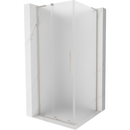 Mexen Velar L slankiojanti dušo kabina 120 x 120 cm, matinė, šlifuotas nikeliu - 871-120-120-33-97