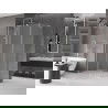 Mexen Velar L slankioji dušo kabina 100 x 85 cm, matinė, šlifuotas nikelis - 871-100-085-33-97