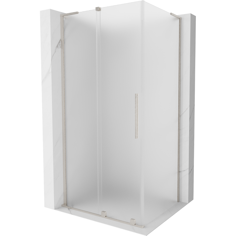 Mexen Velar L slankioji dušo kabina 100 x 85 cm, matinė, šlifuotas nikelis - 871-100-085-33-97
