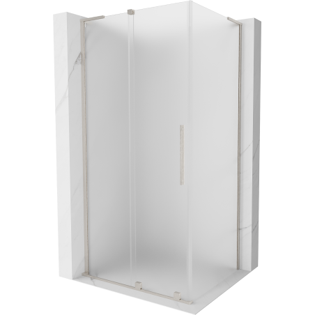 Mexen Velar L slankioji dušo kabina 100 x 85 cm, matinė, šlifuotas nikelis - 871-100-085-33-97