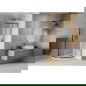 Mexen Rio pusapvalė dušo kabina 90 x 90 cm, skaidri, juoda + Flat padėklas, baltas - 863-090-090-70-00-4110B