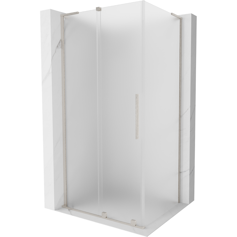 Mexen Velar L stumdomas dušo kabina 120 x 90 cm, matinė, šukuotas nikelis - 871-120-090-33-97