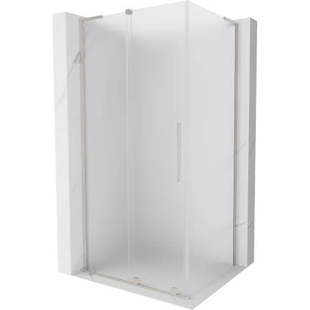 Mexen Velar L stumdomas dušo kabina 120 x 90 cm, matinė, šukuotas nikelis - 871-120-090-33-97