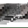 Mexen Velar L stumdomoji dušo kabina 90 x 90 cm, grafitas, šlifuotas nikelis - 871-090-090-43-97