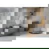 Mexen Rio pusapvalė dušo kabina 80 x 80 cm, matinė, chromuota + Flat padėklas, juodas - 863-080-080-01-30-4170