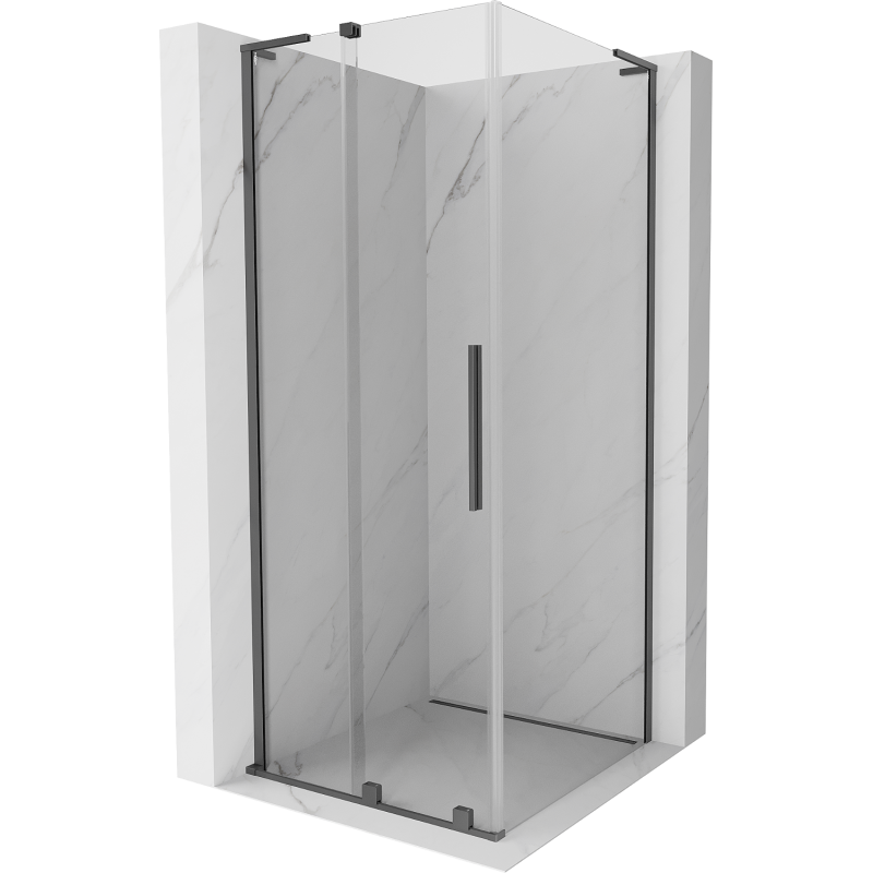 Mexen Velar L stumdomas dušo kabinas 120 x 120 cm, skaidrus, ginkluotasis metalas - 871-120-120-03-95