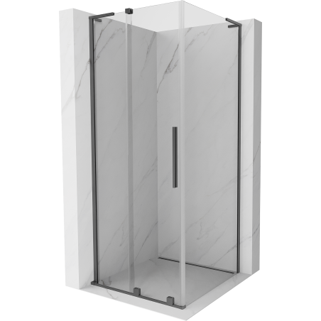 Mexen Velar L stumdomas dušo kabinas 120 x 120 cm, skaidrus, ginkluotasis metalas - 871-120-120-03-95