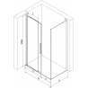 Mexen Velar L stumdomas dušo kabinas 120 x 120 cm, skaidrus, ginkluotasis metalas - 871-120-120-03-95