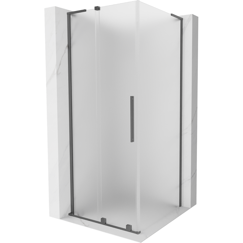 Mexen Velar L stumdomas dušo kabino 100 x 100 cm, matinė, pistoletas metalas - 871-100-100-33-95