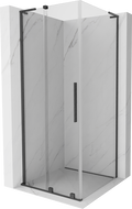Mexen Velar L 100 x 100 cm slankiojama dušo kabina, skaidri, gun gray šukuota - 871-100-100-03-66