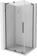 Mexen Velar L 90 x 80 cm stumdomoji dušo kabina, skaidri, šlifuota pilko ginklo spalva - 871-090-080-03-66