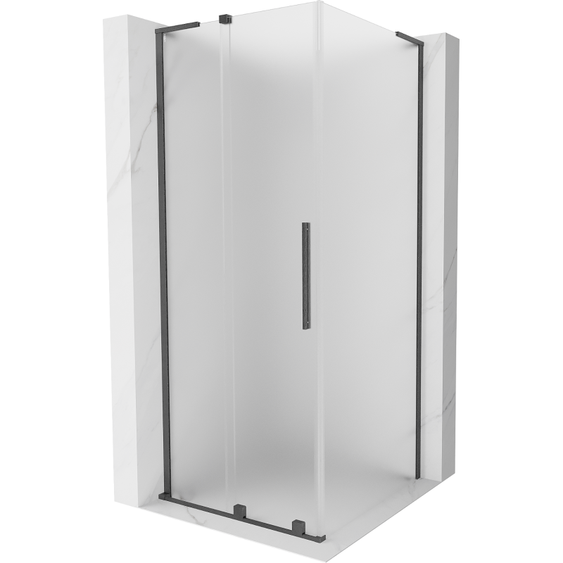 Mexen Velar L stumdomos dušo kabina 90 x 90 cm, matinė, šlifuota gun gray - 871-090-090-33-66