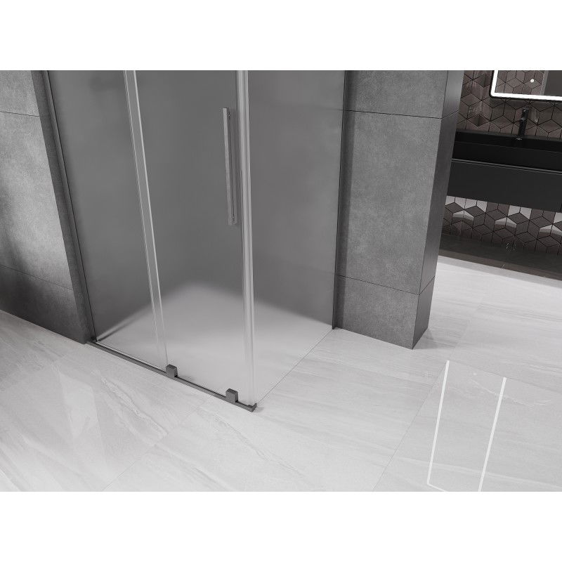 Mexen Velar L stumdomoji dušo kabina 110 x 85 cm, matinė, šlifuota gun gray - 871-110-085-33-66