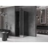 Mexen Velar L stumdomos dušo kabina 90 x 90 cm, grafitas, šepetuotas gun gray - 871-090-090-43-66